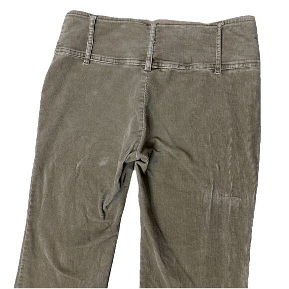 Vintage Khaki Corduroy Bell Bottom Pants Womens M Wide Leg Mid Rise 70s France - Picture 5 of 8